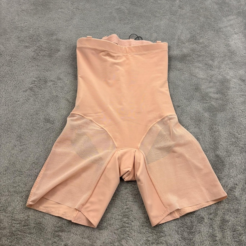 NWT Honeylove SuperPower Short Women S Rose Tan High Waist Mesh Shapewear Boning